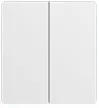 Modern luxury UK standard universal 2 gang 2 way light switch 16A white