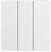 Modern luxury UK standard universal 3 gang 2 way light switch 16A white