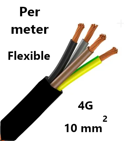 Cable Cuivre Souple 4x10mm², par mètre