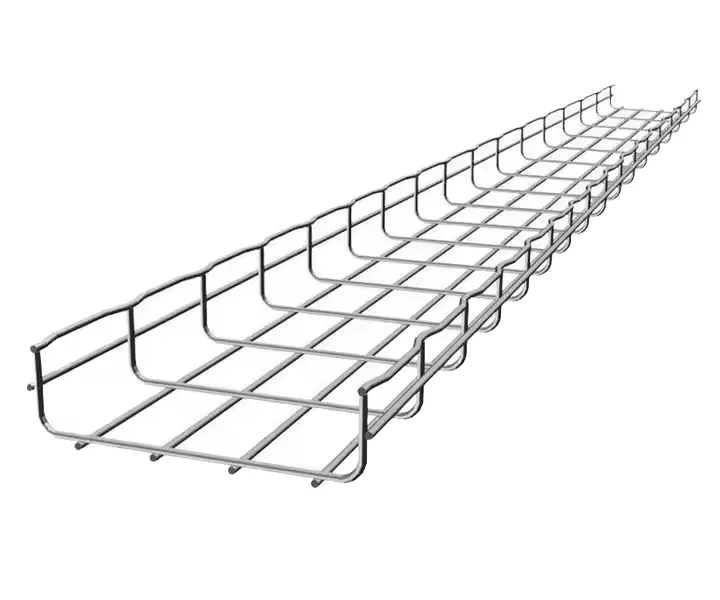 Wire mesh cable tray 300×25×5.0×3000mm Carbon Steel Electro-galvanized