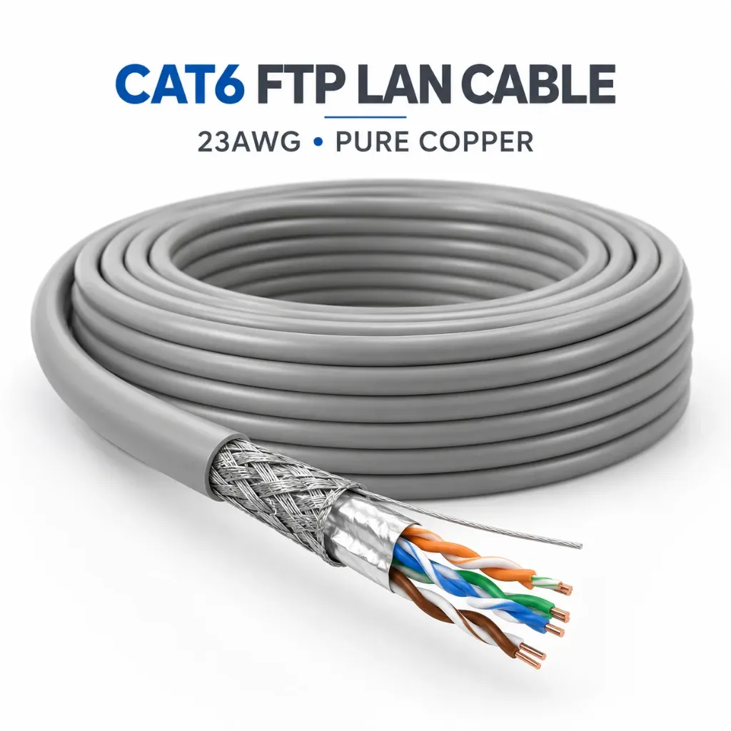 Câble RJ45 Network Cable Indoor UTP Solid Copper Wires Conductor