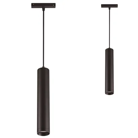 10W, Black, Magnetic Track Pendant Light 6000K/3000K Non Dimmable, CRI: 90 LED Chip: Bridgelux Beam Angle: 24°, φ40*L300