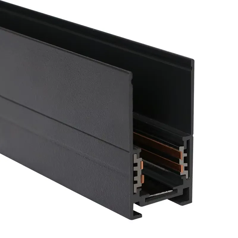 Surface mounted Magnetic Track Rail, L2m*W27.5*H50mm, Black