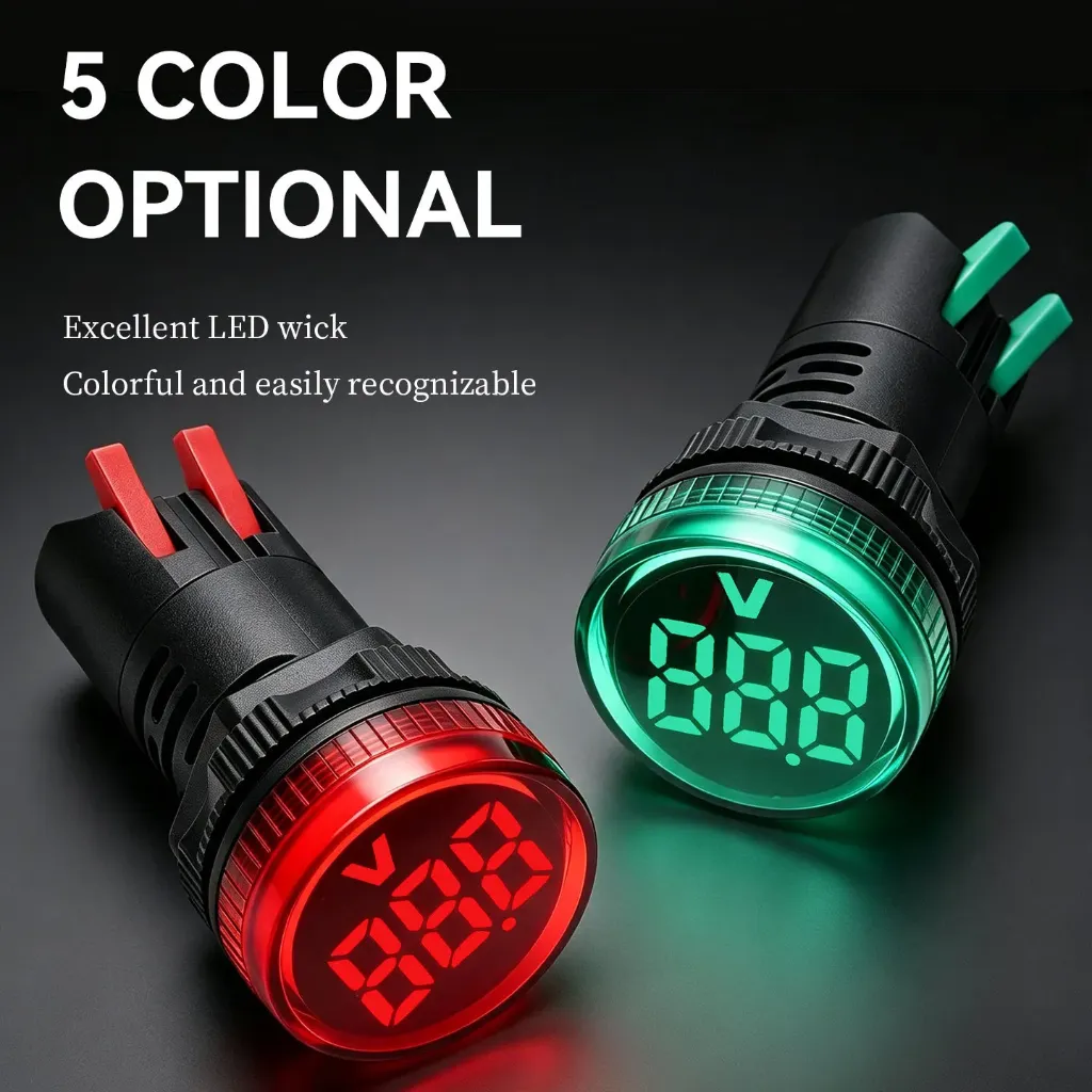 Single Phase Copper Digital Voltmeter & Ammeter 220V 22mm