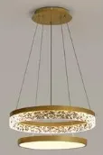 Black double circle living room dining room pendant light exquisite acrylic bedroom LED chandelier