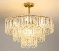 Fashion popular living room bedroom pendant light modern dining room glass E14 Crystal chandelier