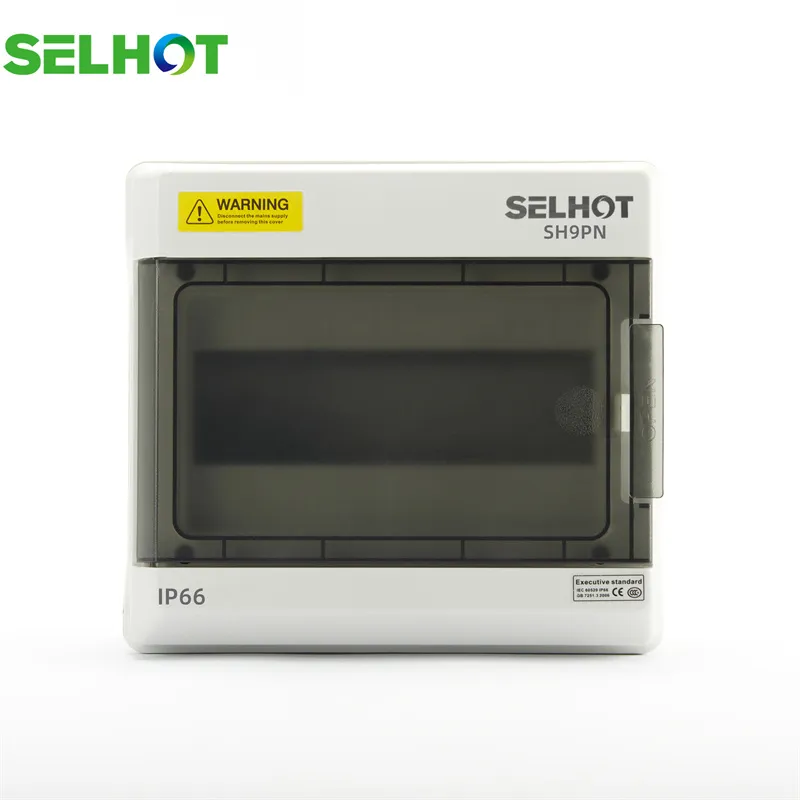 SHPN Series 9 Ways Outdoor Electrical Distribution Boxes Waterproof Surface Mounted DB Box