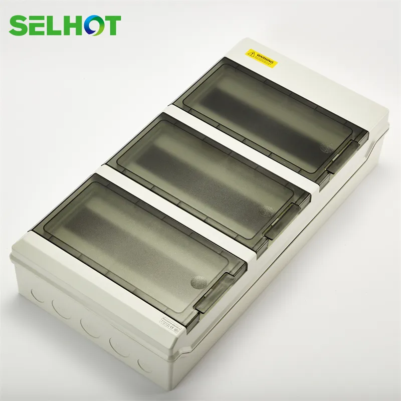 SHPN Series 36 Ways Outdoor Electrical Distribution Boxes Waterproof Surface Mounted DB Box