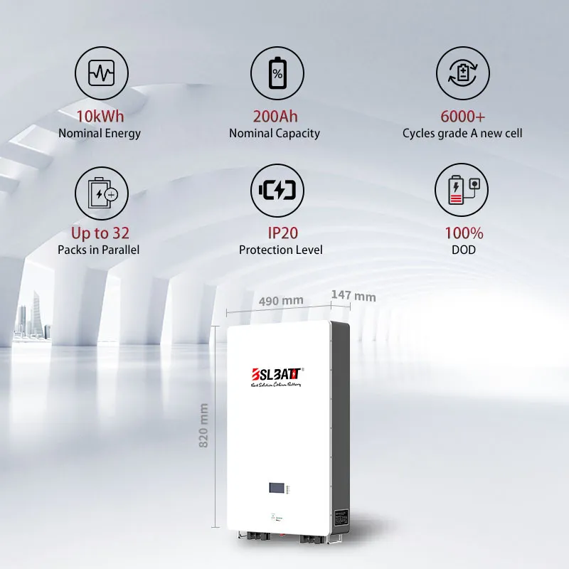 BSLBATT 51.2V 200Ah wall-mounted LiFePO4 BATTERY
10.24 KWH