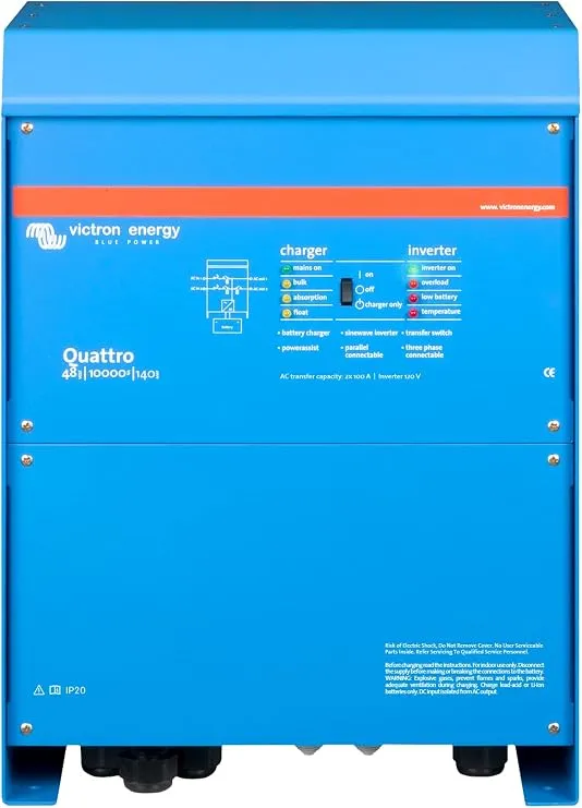 Quattro 48/10000/140-100/100 230V +50A aux. VE.Bus In