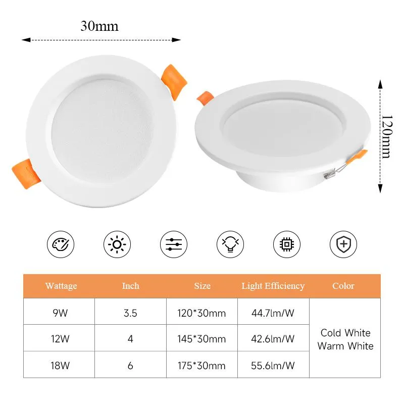 LED Down Light 5W-3 color changeable