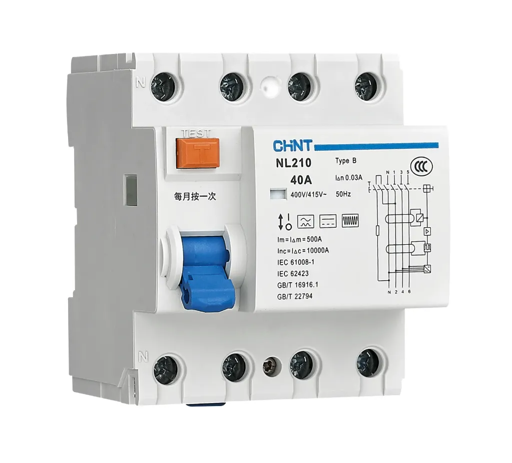 Chint NL1-63 Residual Current Circuit Breaker 4P 40A 300mA AC