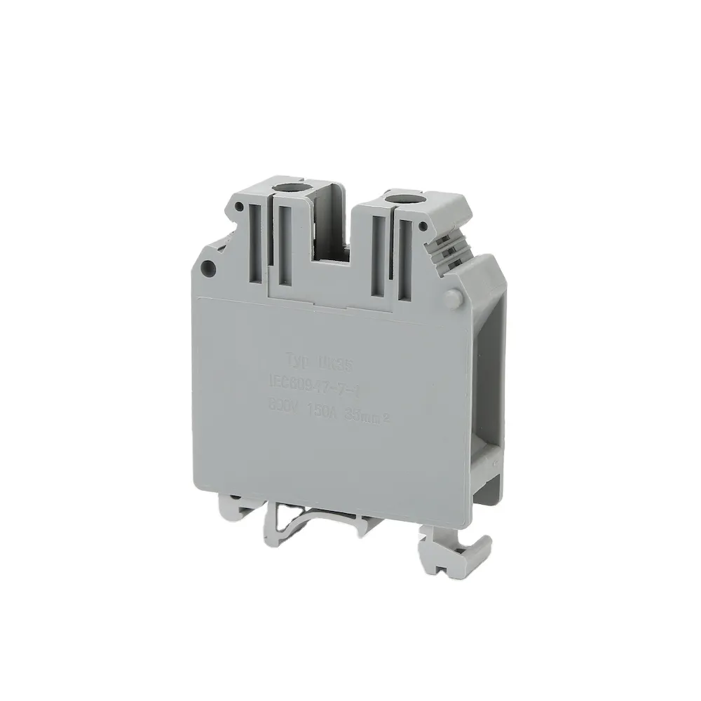 UK25 Din Rail Modular Unipolar Power Distribution Junction Box Screw Bus Bar Terminal Block Connector